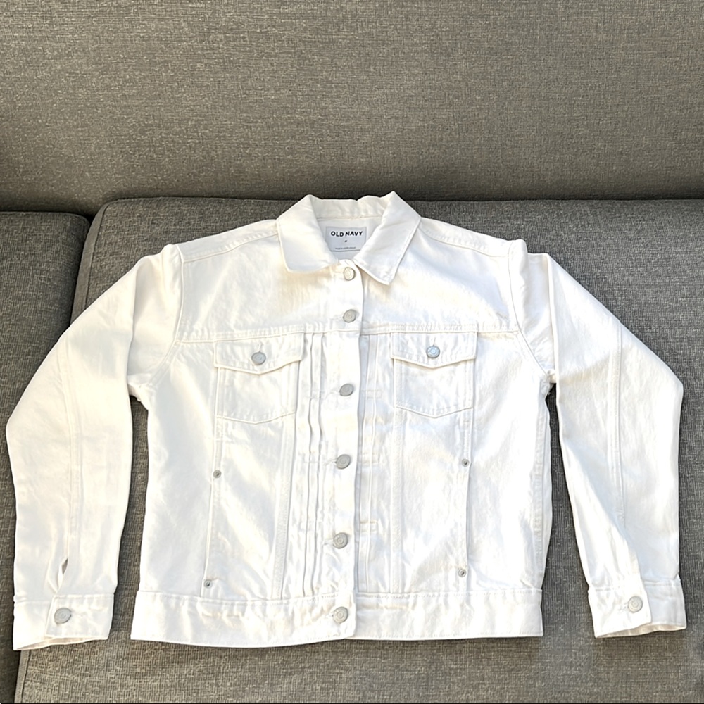 Old Navy Women’s White Denim Jacket